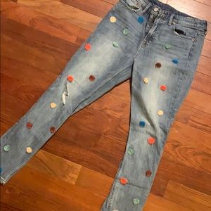 Lucky Brand Jeans - Pom Pom Pre-Distressed